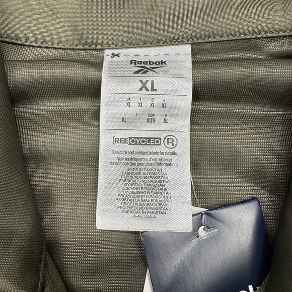 NEW Reebok Identity Vector Knit Track Jacket Men's‎ XL Army Green Full Zip - Picture 5 of 16